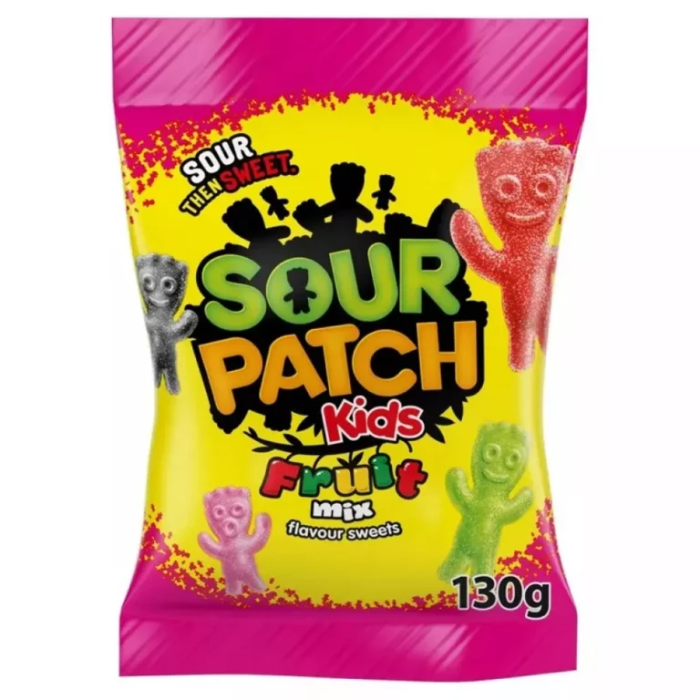 Pakke med surt godteri fra merket "Sour patch kids"