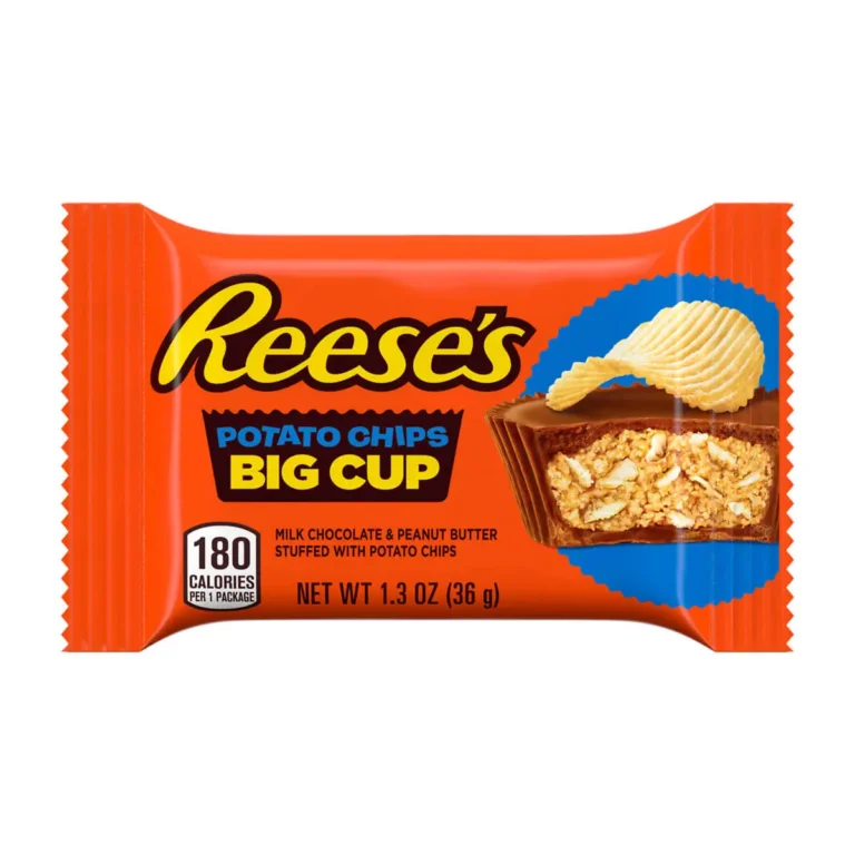 Pakke med sjokolade "Reeses potato chips big cup"