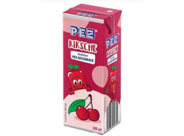 Boks med PEZ kirsche saft